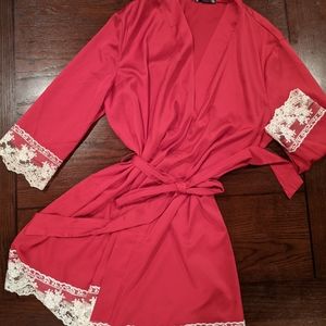 Red Silky Robe